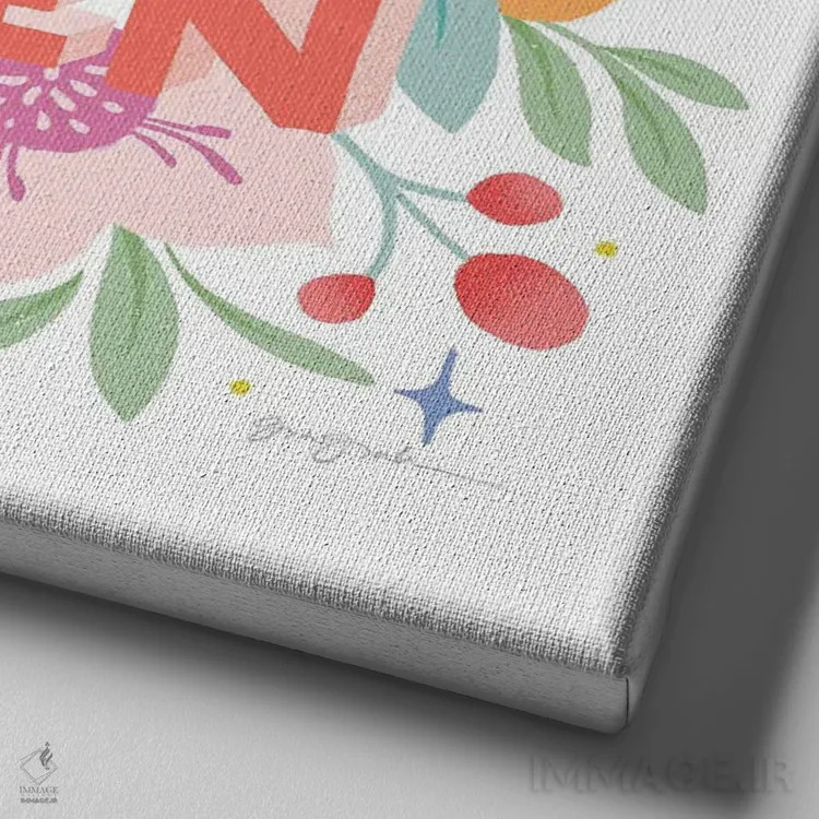 تابلو "ممکنش کن I" اثر گیا گراهام - نمای نزدیک بافت بوم