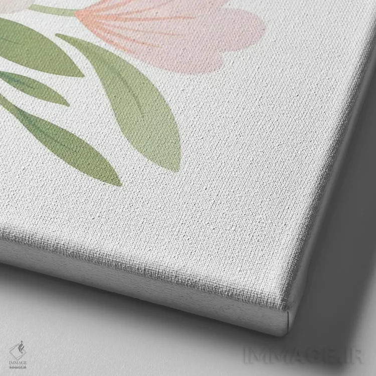 تابلو دستهگل شیرین I اثر گیا گراهام - نمای نزدیک بافت بوم