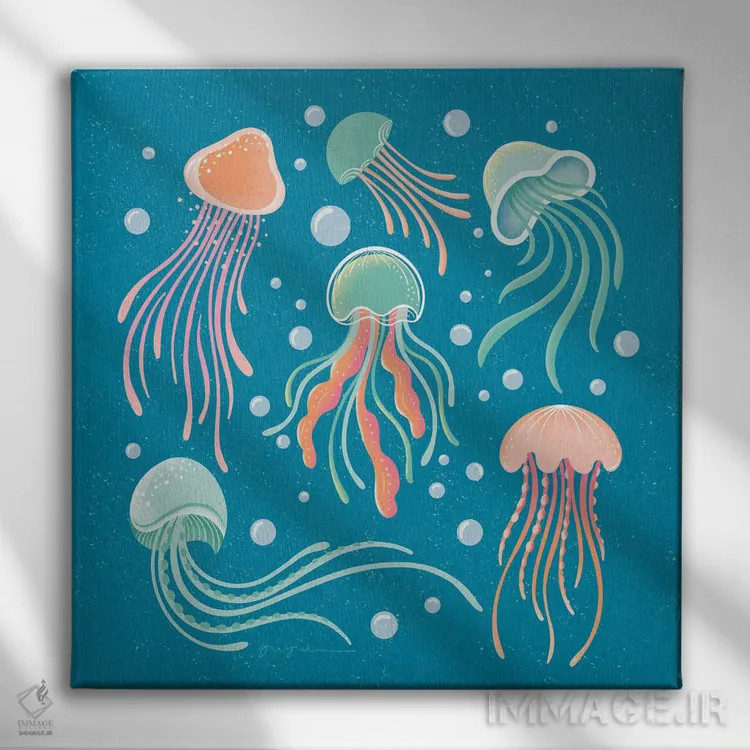 تابلو زیر دریا IV اثر گیا گراهام - نمای روبهرو روی دیوار
