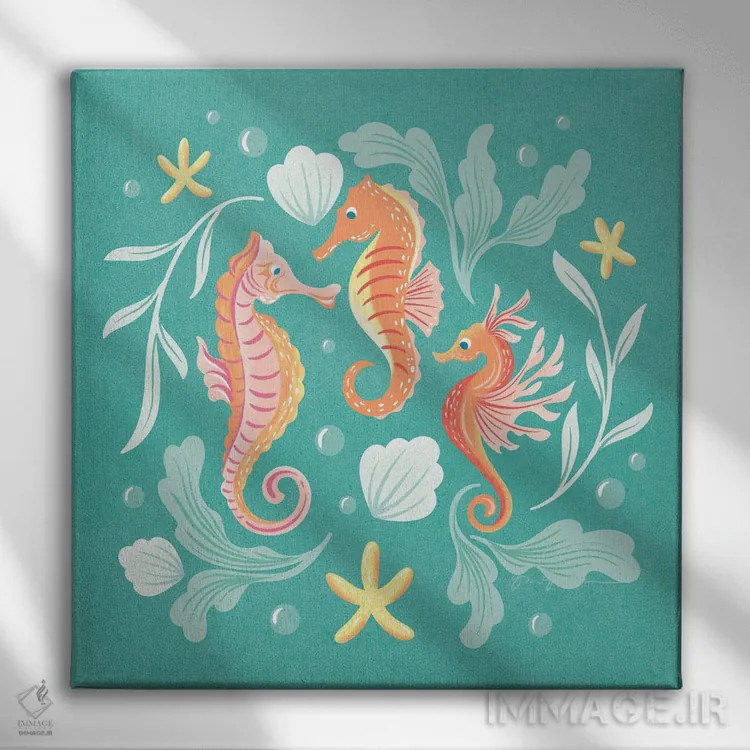 تابلو زیر دریا V اثر گیا گراهام - نمای روبهرو روی دیوار