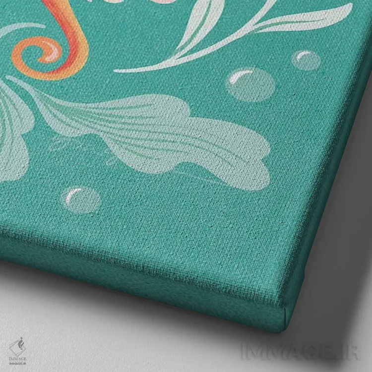 تابلو زیر دریا V اثر گیا گراهام - نمای نزدیک بافت بوم