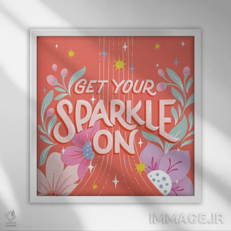 تابلو درخشش I اثر گیا گراهام - نمای قابدار سفید