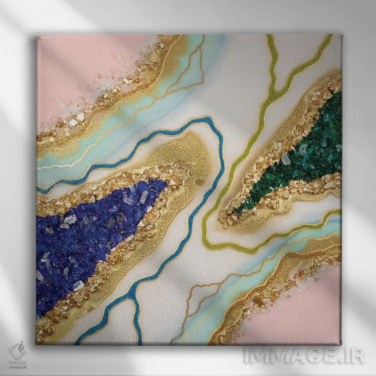 تابلو تعویذ وعدهها اثر گوگا استودیو (استودیوی هنری) - نمای روبهرو روی دیوار