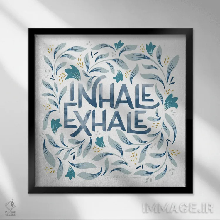 تابلو کلمات آرام II اثر گیا گراهام - نمای قابدار مشکی