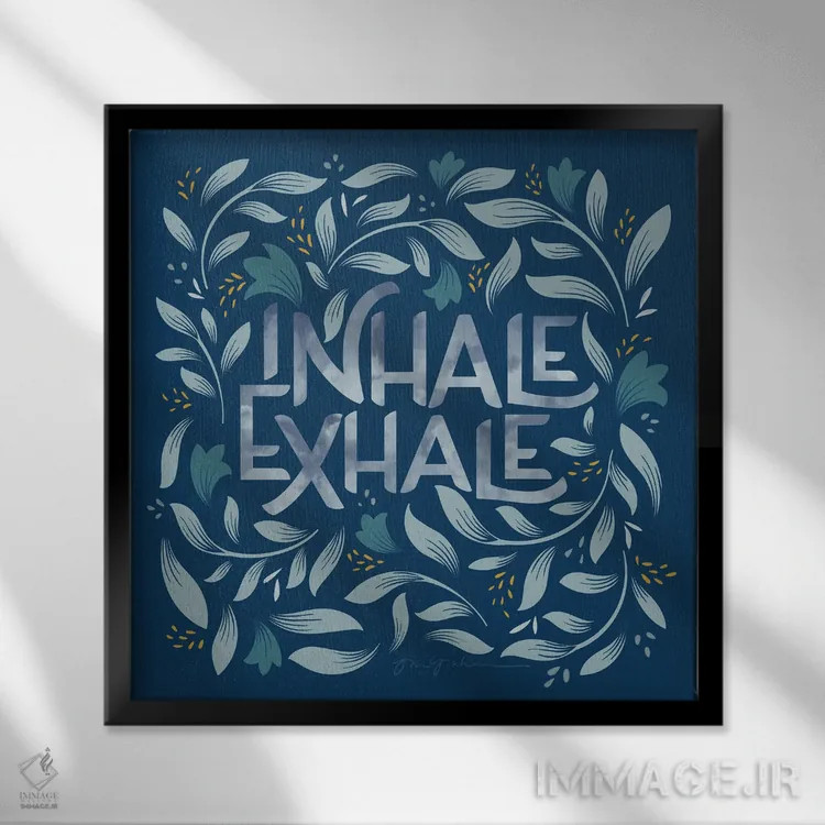 تابلو کلمات آرام II (تیره) اثر گیا گراهام - نمای قابدار مشکی