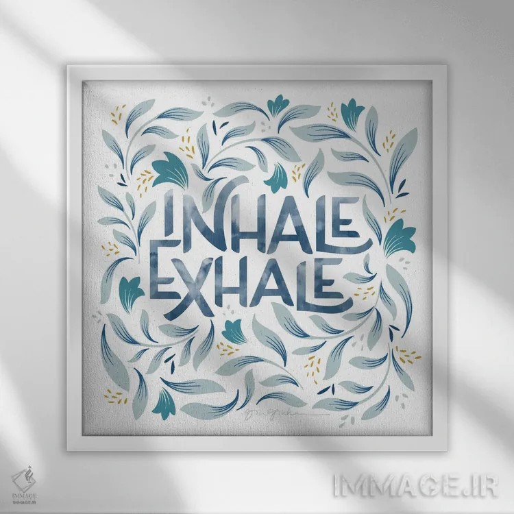 تابلو کلمات آرام II اثر گیا گراهام - نمای قابدار سفید