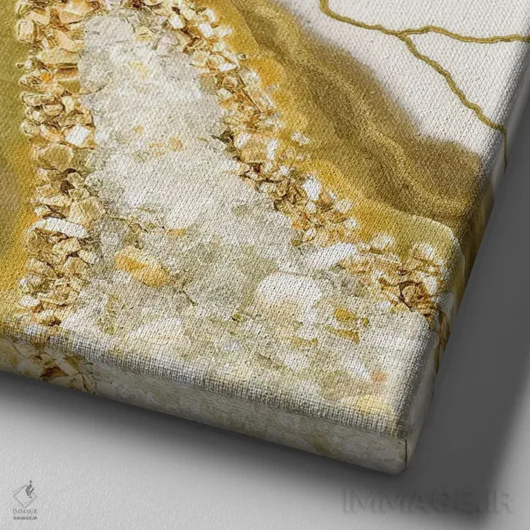 تابلو پنجرهٔ اسرارآمیز اثر گوگا استودیو (استودیوی هنری) - نمای نزدیک بافت بوم