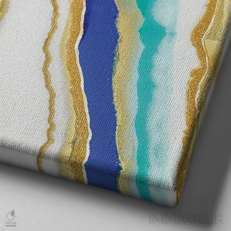 تابلو چشم آب اثر گوگا استودیو (استودیوی هنری) - نمای نزدیک بافت بوم