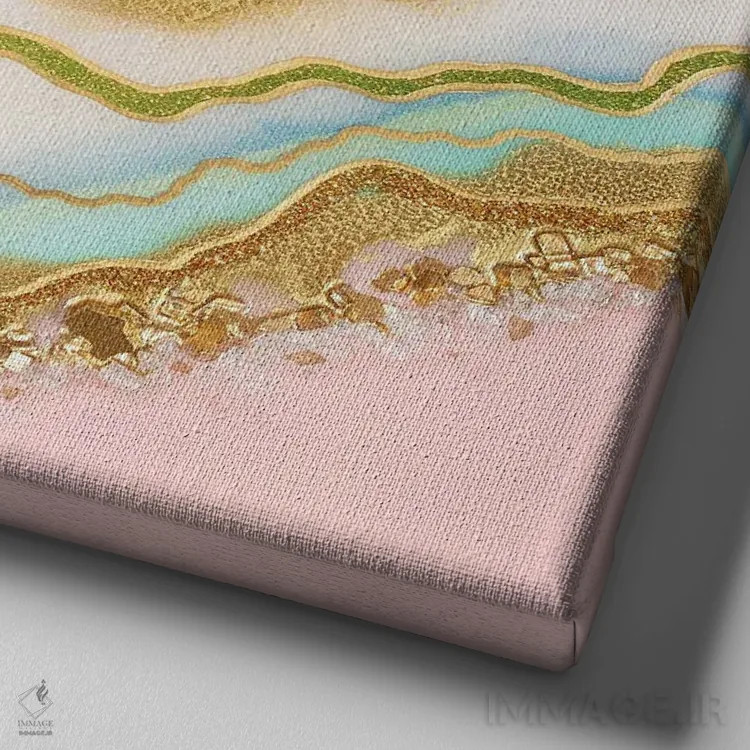 تابلو تعویذ وعدهها اثر گوگا استودیو (استودیوی هنری) - نمای نزدیک بافت بوم