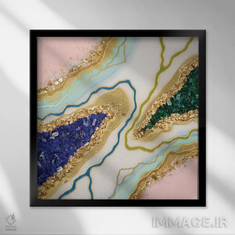 تابلو تعویذ وعدهها اثر گوگا استودیو (استودیوی هنری) - نمای قابدار مشکی