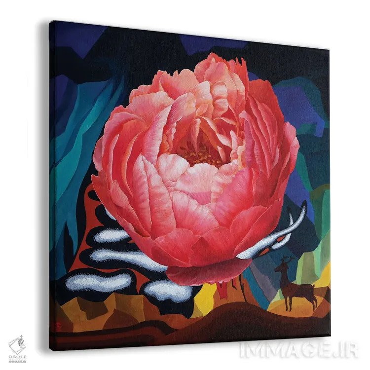 تابلو یک شکوفه یک جهان II اثر گوئیگن ژا - نمای پرسپکتیو محصول