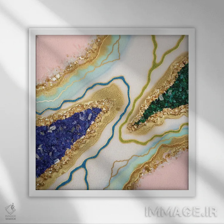 تابلو تعویذ وعدهها اثر گوگا استودیو (استودیوی هنری) - نمای قابدار سفید