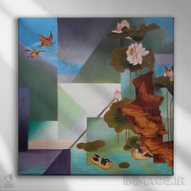 تابلو انزوا II اثر گوئیگن ژا - نمای روبهرو روی دیوار