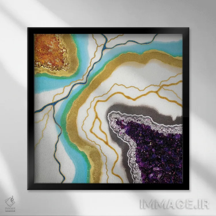 تابلو شام در پمپی (شهری باستانی) اثر گوگا استودیو (استودیوی هنری) - نمای قابدار مشکی