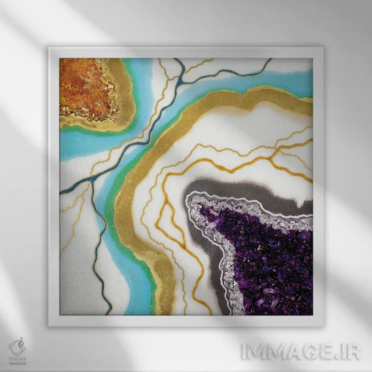 تابلو شام در پمپی (شهری باستانی) اثر گوگا استودیو (استودیوی هنری) - نمای قابدار سفید