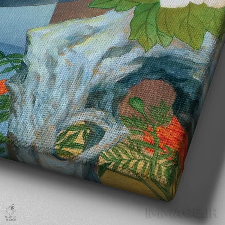 تابلو انزوا I اثر گوئیگن ژا - نمای نزدیک بافت بوم