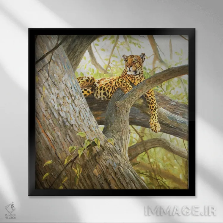 تابلو تخت بزرگ اثر گرانت هکینگ - نمای قابدار مشکی