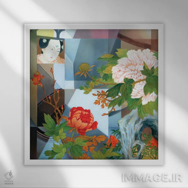 تابلو انزوا I اثر گوئیگن ژا - نمای قابدار سفید