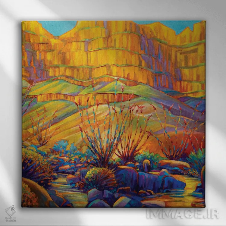 تابلو طلوع خورشید در گرند کنیون اثر گرگ هایل - نمای روبهرو روی دیوار