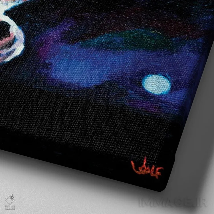 تابلو شکار شده اثر گرگ هایل - نمای نزدیک بافت بوم