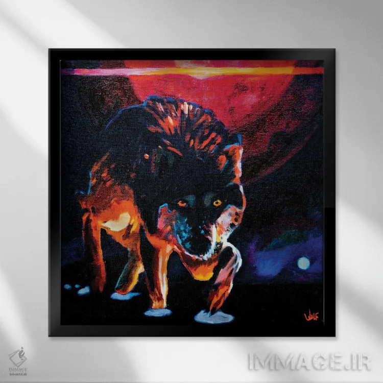 تابلو شکار شده اثر گرگ هایل - نمای قابدار مشکی