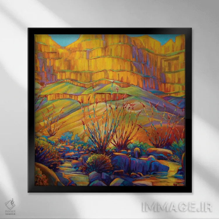 تابلو طلوع خورشید در گرند کنیون اثر گرگ هایل - نمای قابدار مشکی