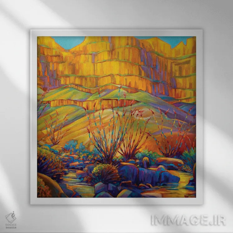 تابلو طلوع خورشید در گرند کنیون اثر گرگ هایل - نمای قابدار سفید