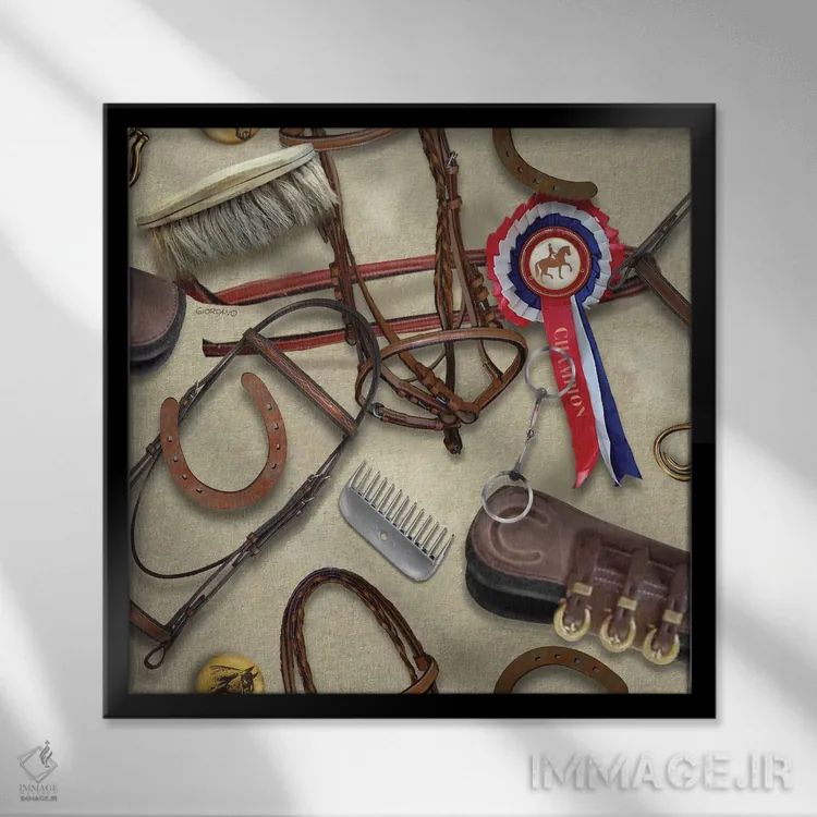 تابلو ابزارهای شغل اثر جوردانو استودیو (استودیوی هنری) - نمای قابدار مشکی