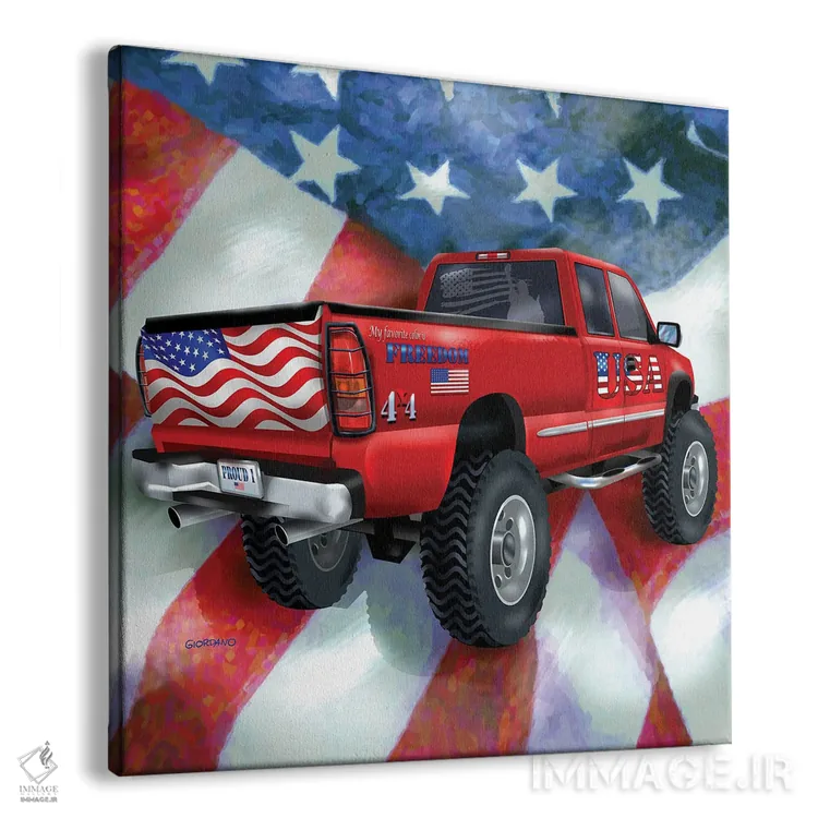 تابلو رانندگان کامیون آمریکایی II اثر جوردانو استودیو (استودیوی هنری) - نمای پرسپکتیو محصول