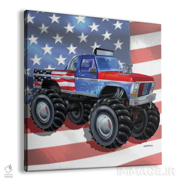 تابلو رانندگان کامیون آمریکایی I اثر جوردانو استودیو (استودیوی هنری) - نمای پرسپکتیو محصول