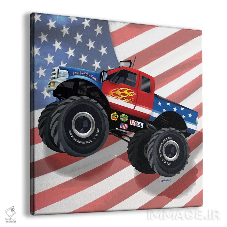 تابلو رانندگان کامیون آمریکایی III اثر جوردانو استودیو (استودیوی هنری) - نمای پرسپکتیو محصول