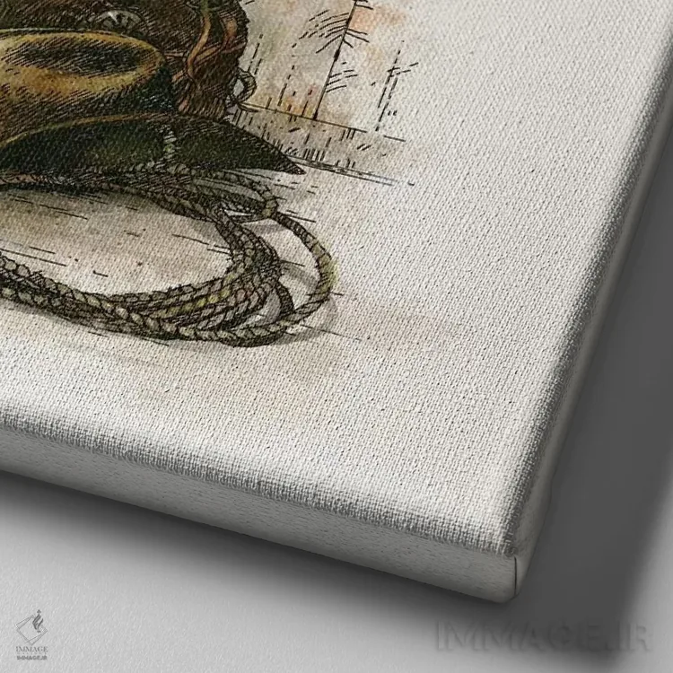 تابلو درون زینسازی اثر جوردانو استودیو (استودیوی هنری) - نمای نزدیک بافت بوم