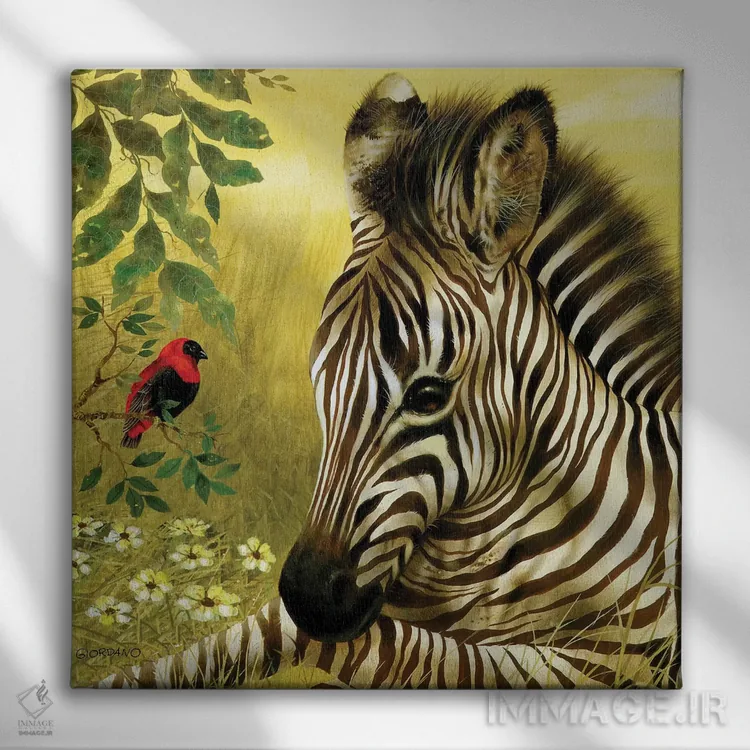 تابلو زی جوان (حرف اول نام یا نماد) اثر جوردانو استودیو (استودیوی هنری) - نمای روبهرو روی دیوار