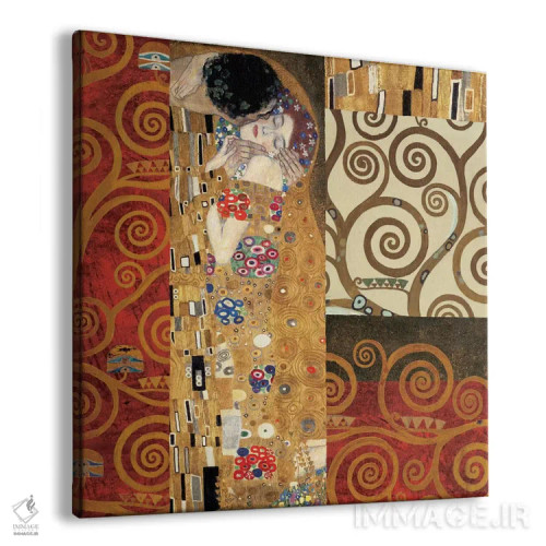 تابلو جزئیات کلیمت (بوسه) اثر گوستاو کلیمت - نمای پرسپکتیو محصول