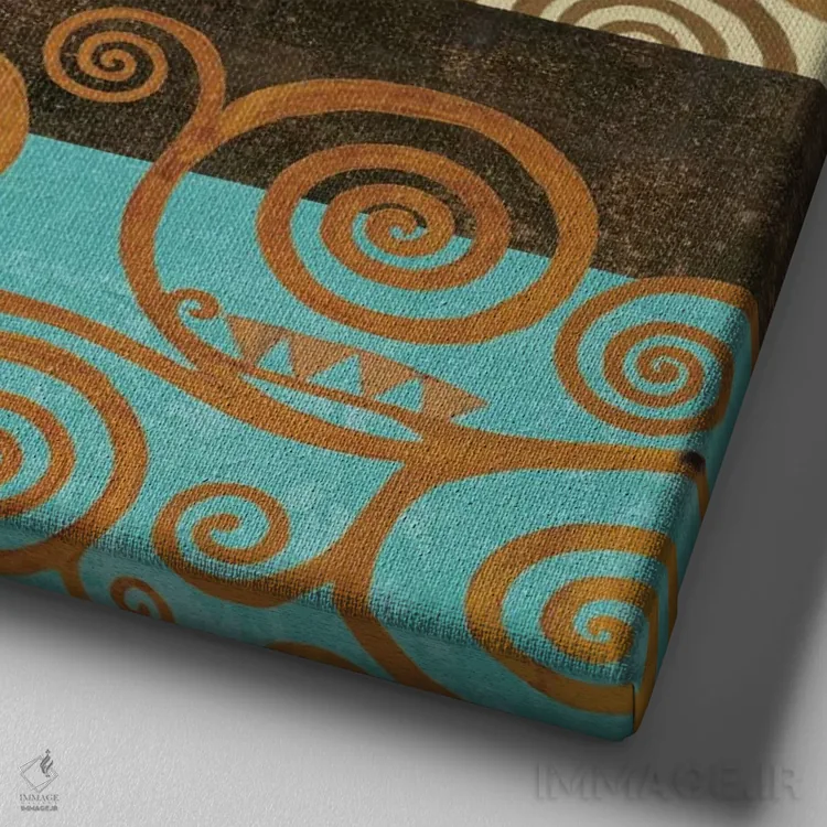 تابلو ۱۵۰ سالگرد کلیمت IV اثر گوستاو کلیمت - نمای نزدیک بافت بوم