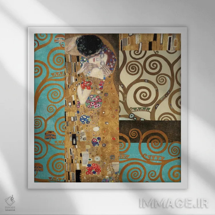 تابلو ۱۵۰ سالگرد کلیمت IV اثر گوستاو کلیمت - نمای قابدار سفید