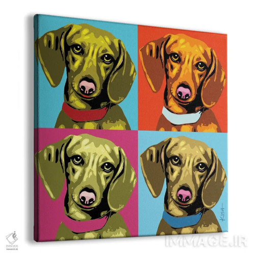 تابلو چهار داشهاند ووفهول (بازی با وارهول و صدای سگ) اثر گرچن کیش سرانو - نمای پرسپکتیو محصول