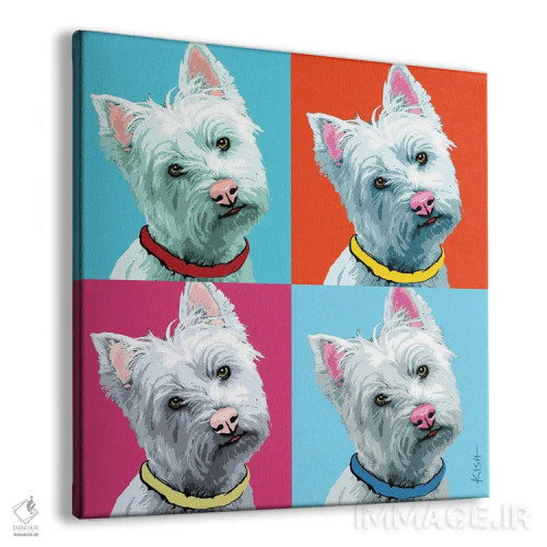 تابلو چهار وِستی ووفهول (بازی با وارهول و صدای سگ) اثر گرچن کیش سرانو - نمای پرسپکتیو محصول