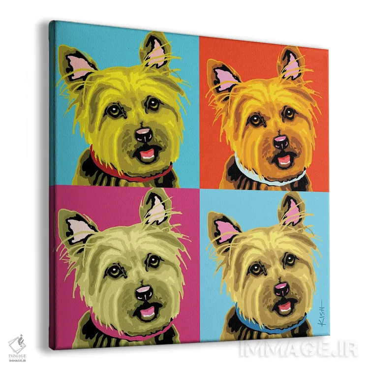 تابلو چهار یورکی ووفهول (بازی با وارهول و صدای سگ) اثر گرچن کیش سرانو - نمای پرسپکتیو محصول