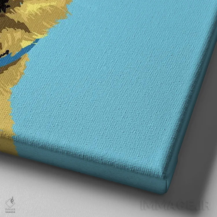 تابلو ژرمن شپرد آبی ووفهول اثر گرچن کیش سرانو - نمای نزدیک بافت بوم