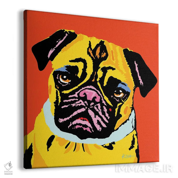 تابلو پاگ نارنجی ووفهول اثر گرچن کیش سرانو - نمای پرسپکتیو محصول