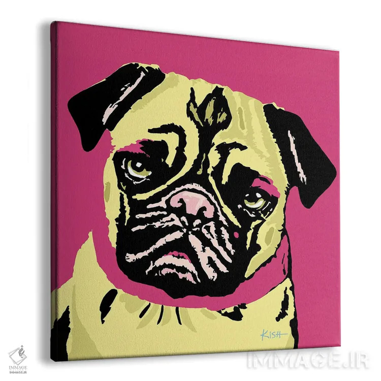 تابلو پاگ صورتی ووفهول اثر گرچن کیش سرانو - نمای پرسپکتیو محصول