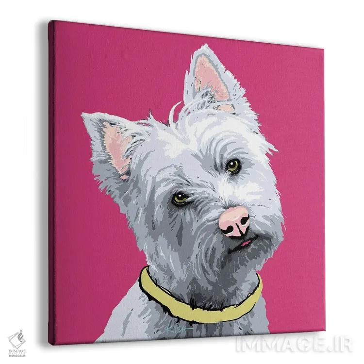 تابلو وِستی صورتی ووفهول اثر گرچن کیش سرانو - نمای پرسپکتیو محصول