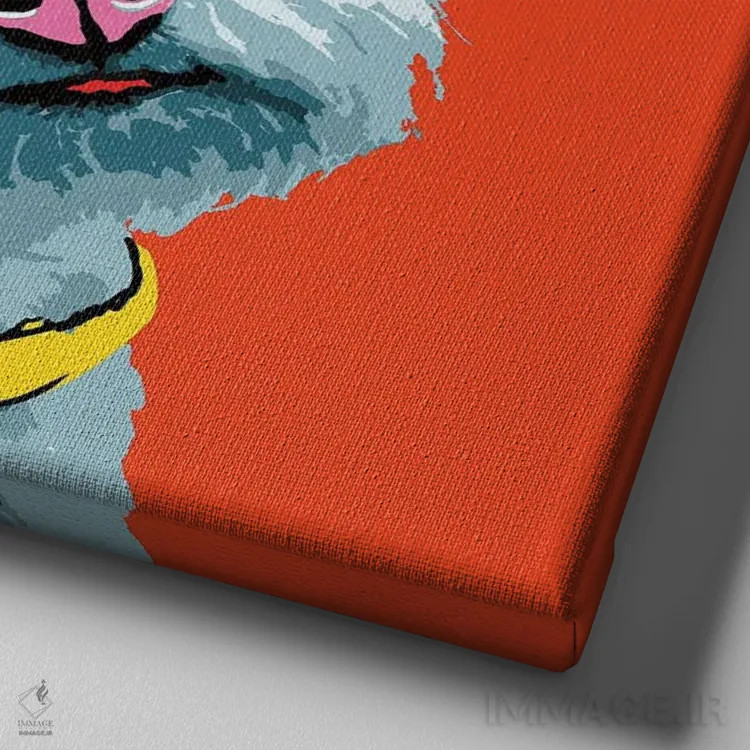 تابلو وِستی نارنجی ووفهول اثر گرچن کیش سرانو - نمای نزدیک بافت بوم