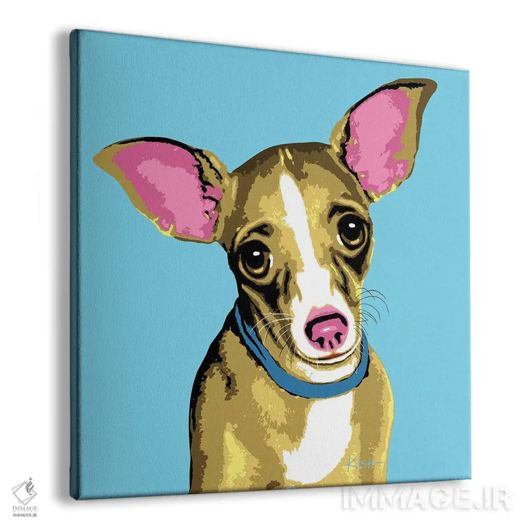 تابلو چیواوا آبی ووفهول اثر گرچن کیش سرانو - نمای پرسپکتیو محصول