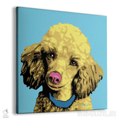 تابلو پودل آبی ووفهول اثر گرچن کیش سرانو - نمای پرسپکتیو محصول