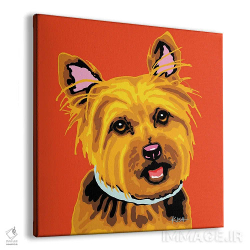 تابلو یورکی نارنجی ووفهول اثر گرچن کیش سرانو - نمای پرسپکتیو محصول