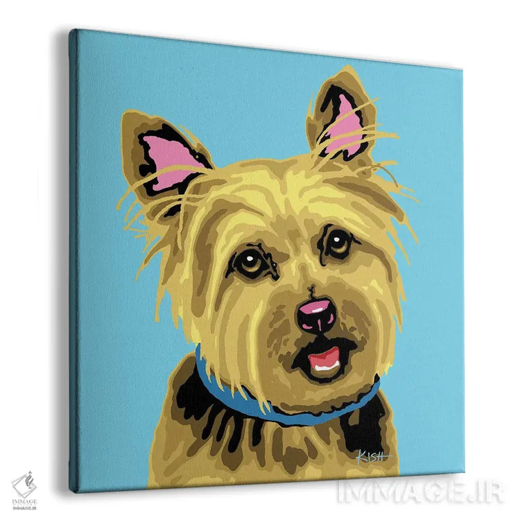 تابلو یورکی آبی ووفهول اثر گرچن کیش سرانو - نمای پرسپکتیو محصول