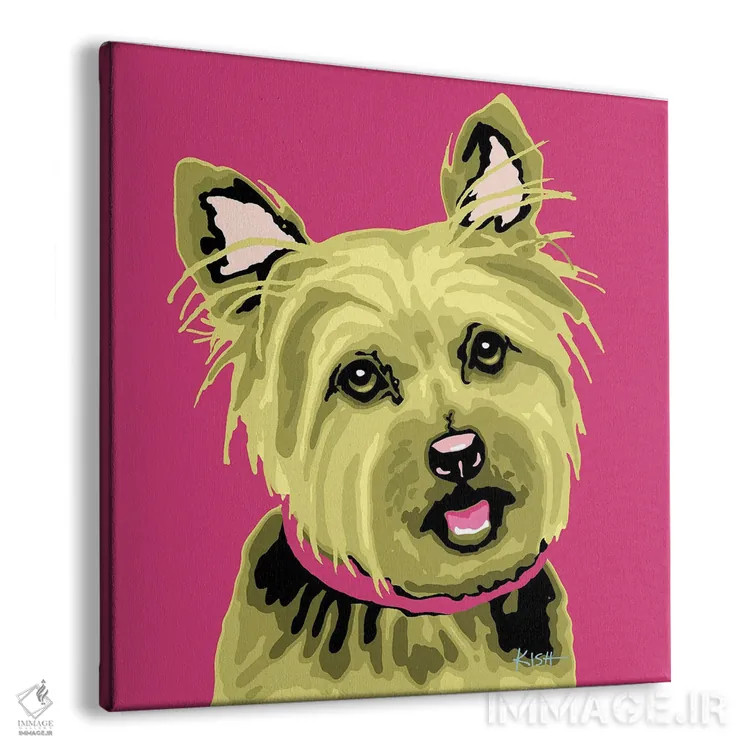 تابلو یورکی صورتی ووفهول اثر گرچن کیش سرانو - نمای پرسپکتیو محصول