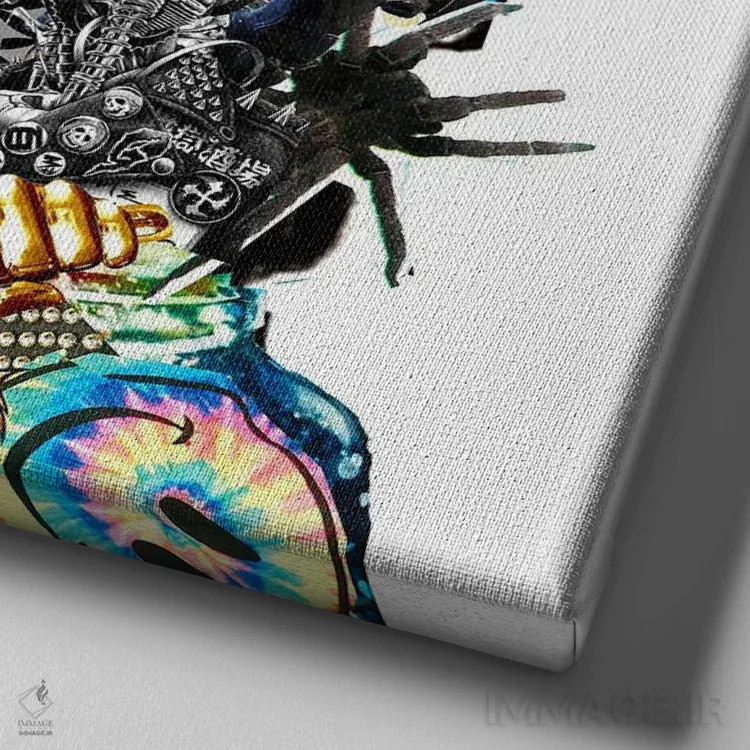 تابلو هنرمند اثر گلیل - نمای نزدیک بافت بوم